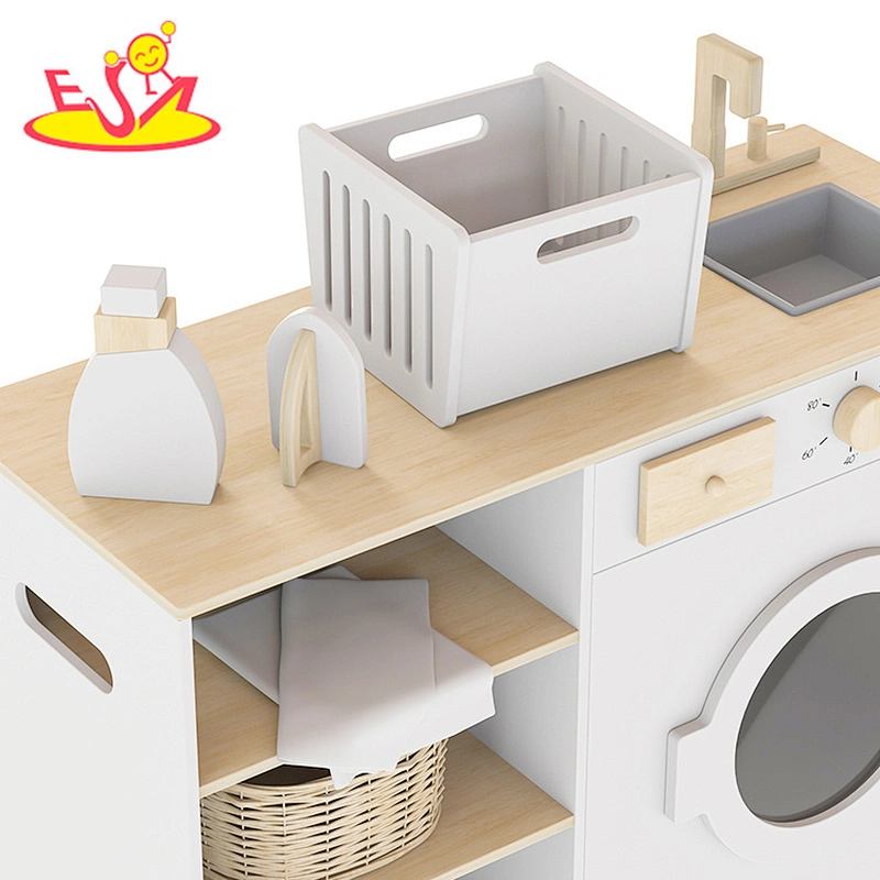 تصميم جديد معكرون لعبة مطبخ خشبية لطيفة للأطفال W10C582